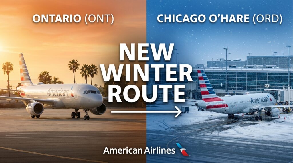 American Airlines Ontario To Chicago O’Hare Route