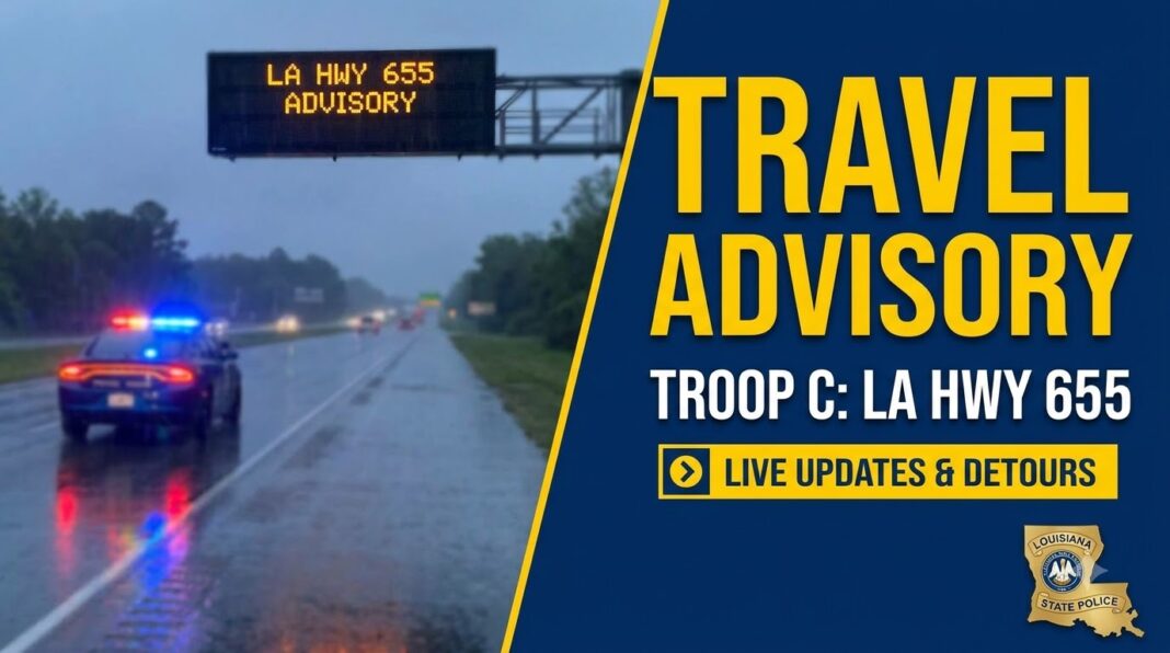 TROOP C TRAVEL ADVISORY Louisiana State Police for Louisiana Highway 655