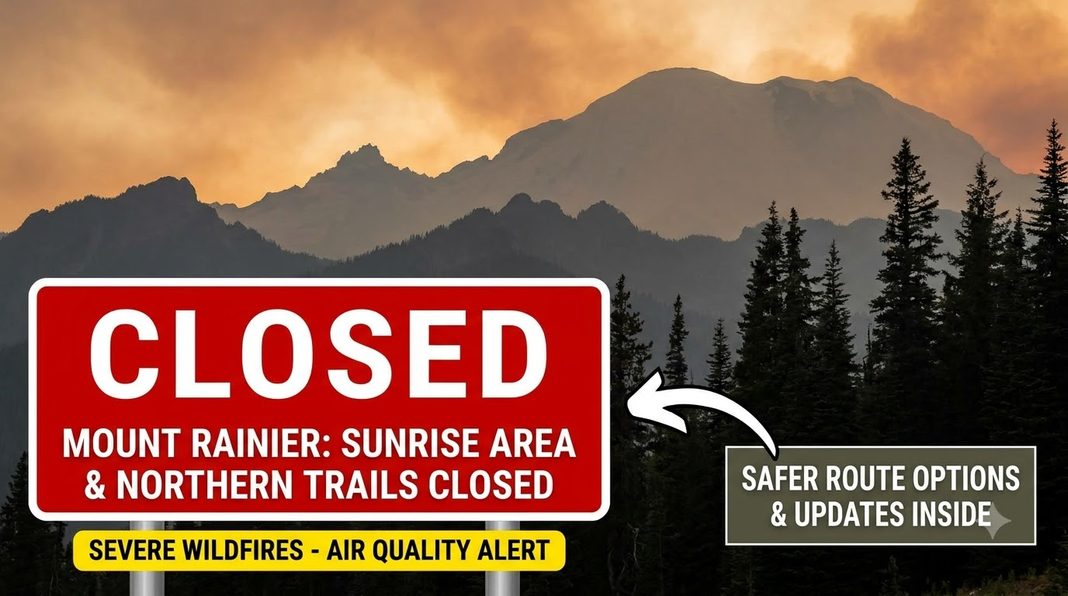 Mount Rainier Closes Major Sectors as Wildfire Smoke Chokes Popular Lookouts